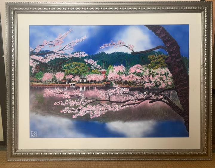 京都　漆喰画　絵画