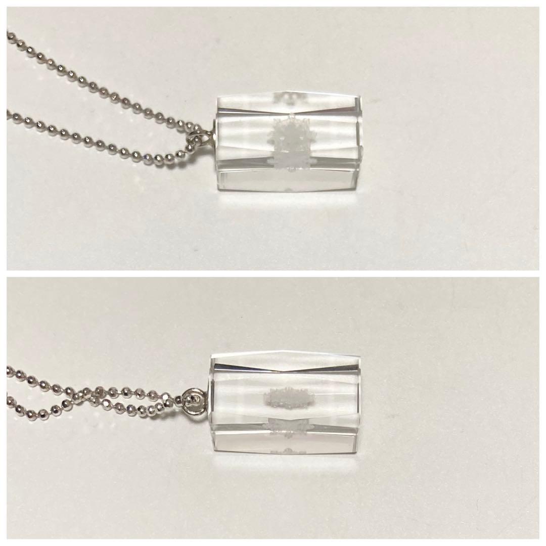 真如苑 仏法輪 クリスタルガラス 3Dシルバー ネックレス ペンダントトップ