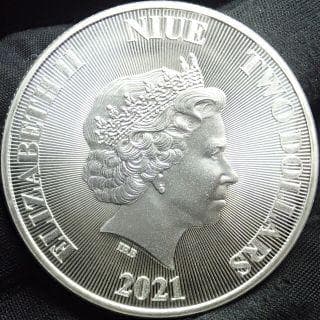 2021年 ニュージーランド 銀貨 エリザベス2世 ニウエ カプセル入FS