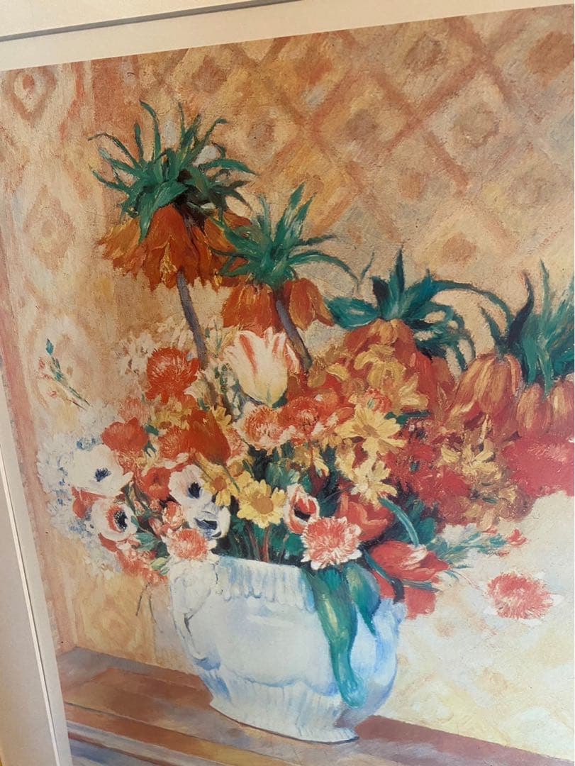 ピエール=オーギュスト・ルノワール 花のある静物 インテリア 額縁