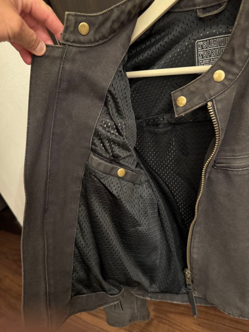 カドヤ　KADOYA シングルライダースジャケット グレー