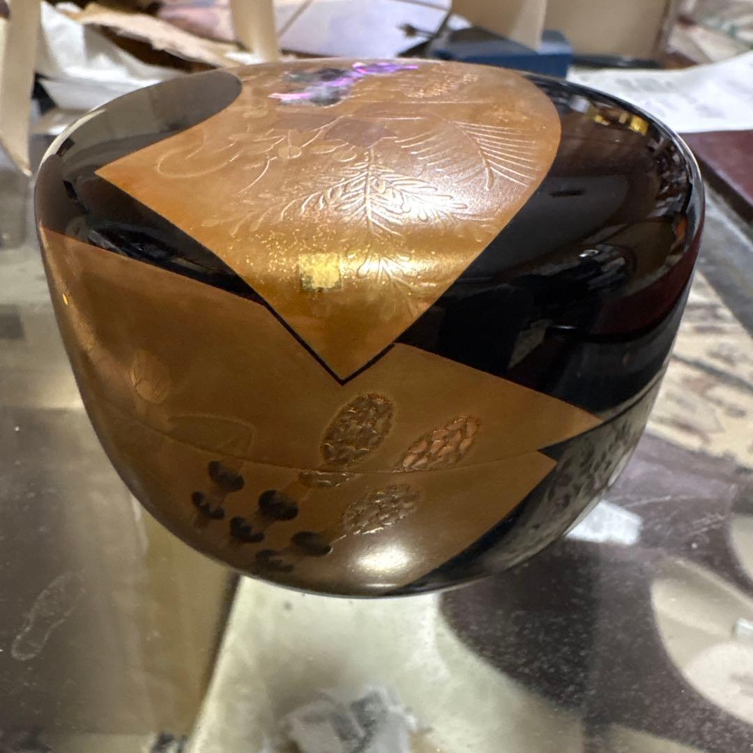 茶道　平棗　輪島塗り　一兆作