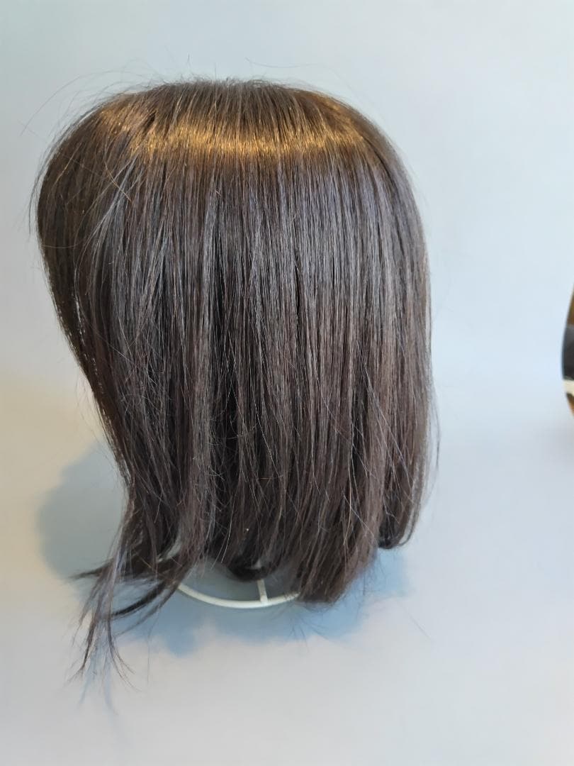 医療用ウィッグ 人毛ウィッグ ボブ「天使のレイヤーセミディ人毛MIX」