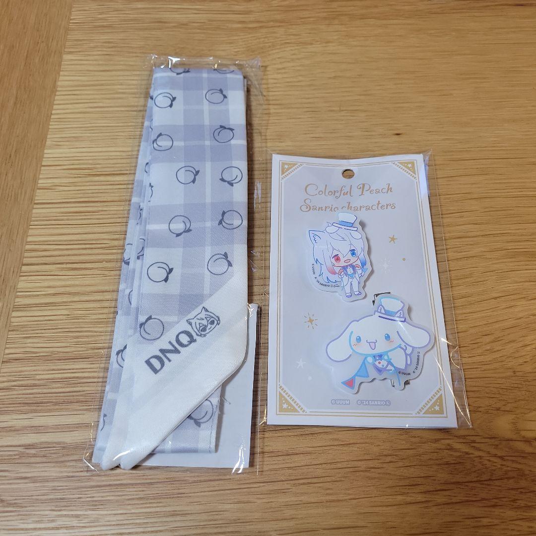 どぬく　うちわ　スカーフ　ヘアクリップ　サンリオ　カラフルピーチ　ぴちぱら