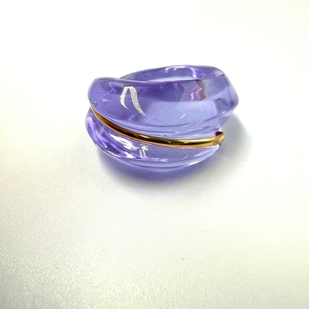 Baccarat バカラ 750 クリスタルガラス コキアージュ リング