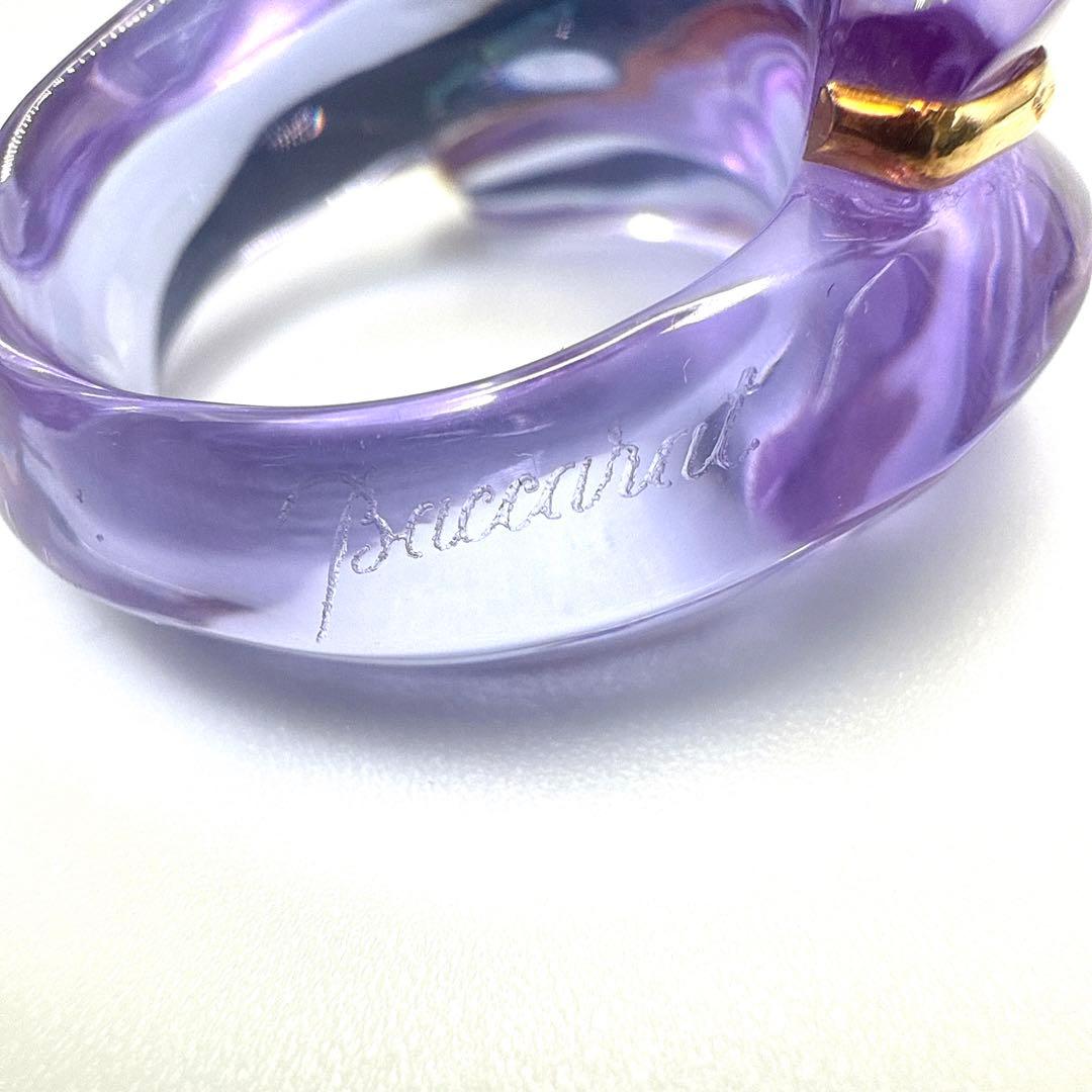 Baccarat バカラ 750 クリスタルガラス コキアージュ リング