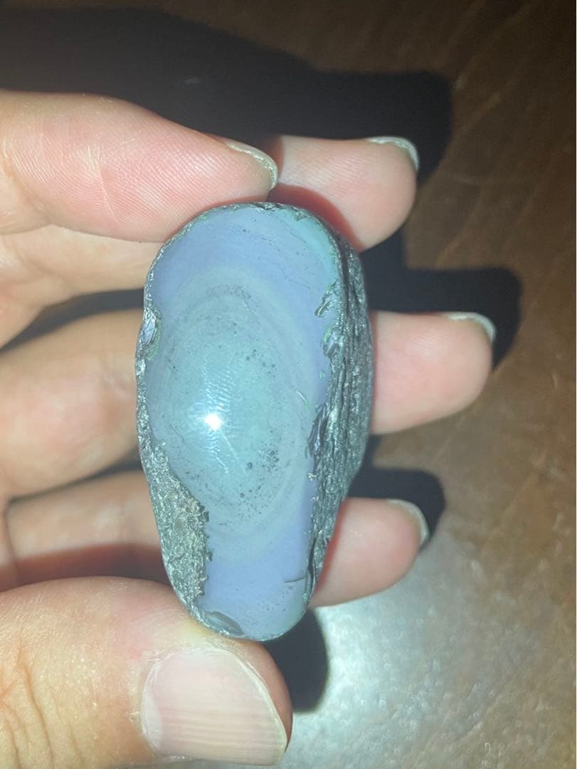 研磨品　十勝石玲瓏　パステルピンクベース　レインボーオブシディアン　透明度最強