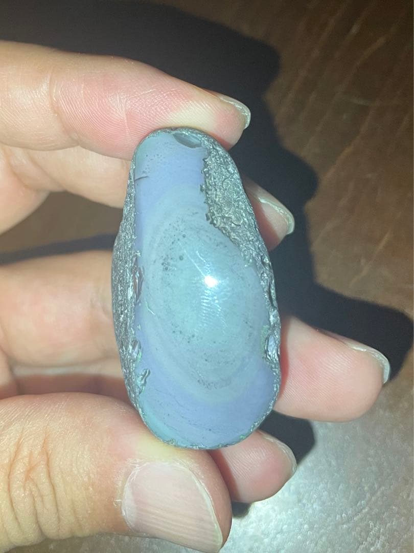 研磨品　十勝石玲瓏　パステルピンクベース　レインボーオブシディアン　透明度最強