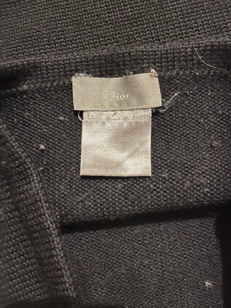 ディオールオム ネックウォーマー ウール 黒 Dior マフラー