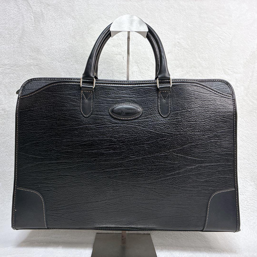 ⭐️希少⭐️ ポロカントリー　ビジネス　ブリーフケース　レザー　A4 ブラック　黒