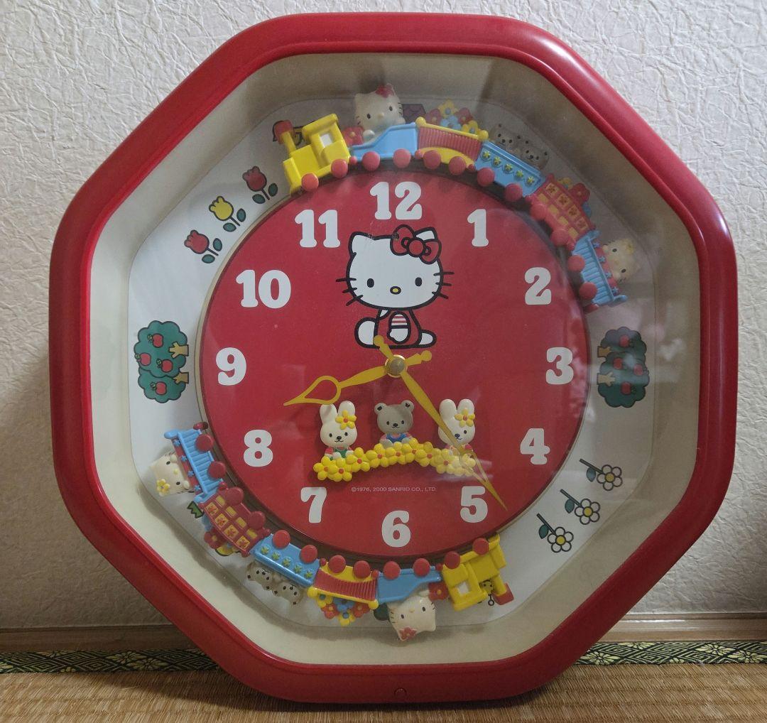 ハローキティ 八角形壁掛け時計