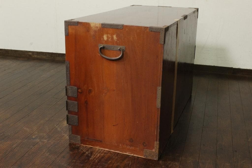 欅材！庄内箪笥・4杯！時代箪笥和家具古道具古家具古民藝和モダンローボード古布