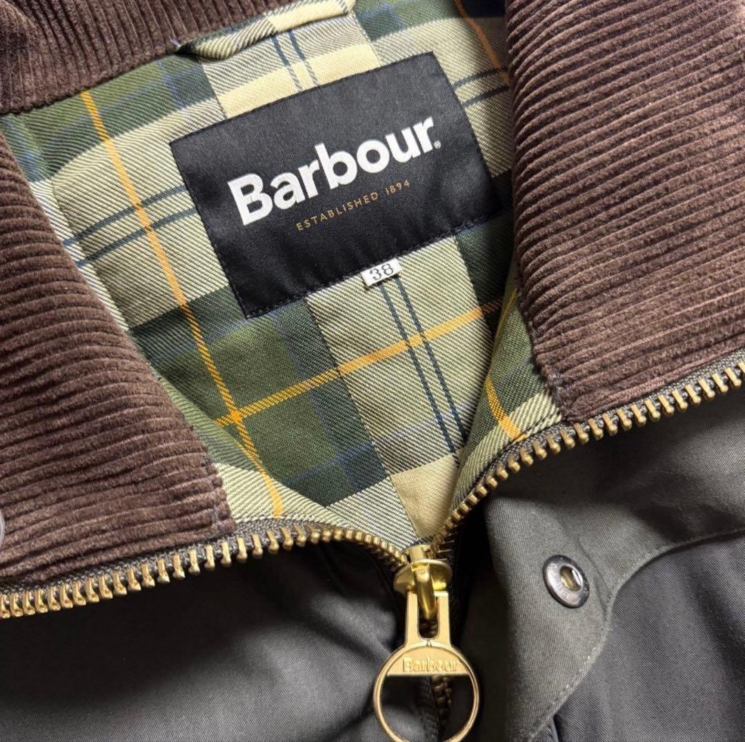 未使用級 Barbour 別注 38 カーキ ノンワックス ビデイル 24AW