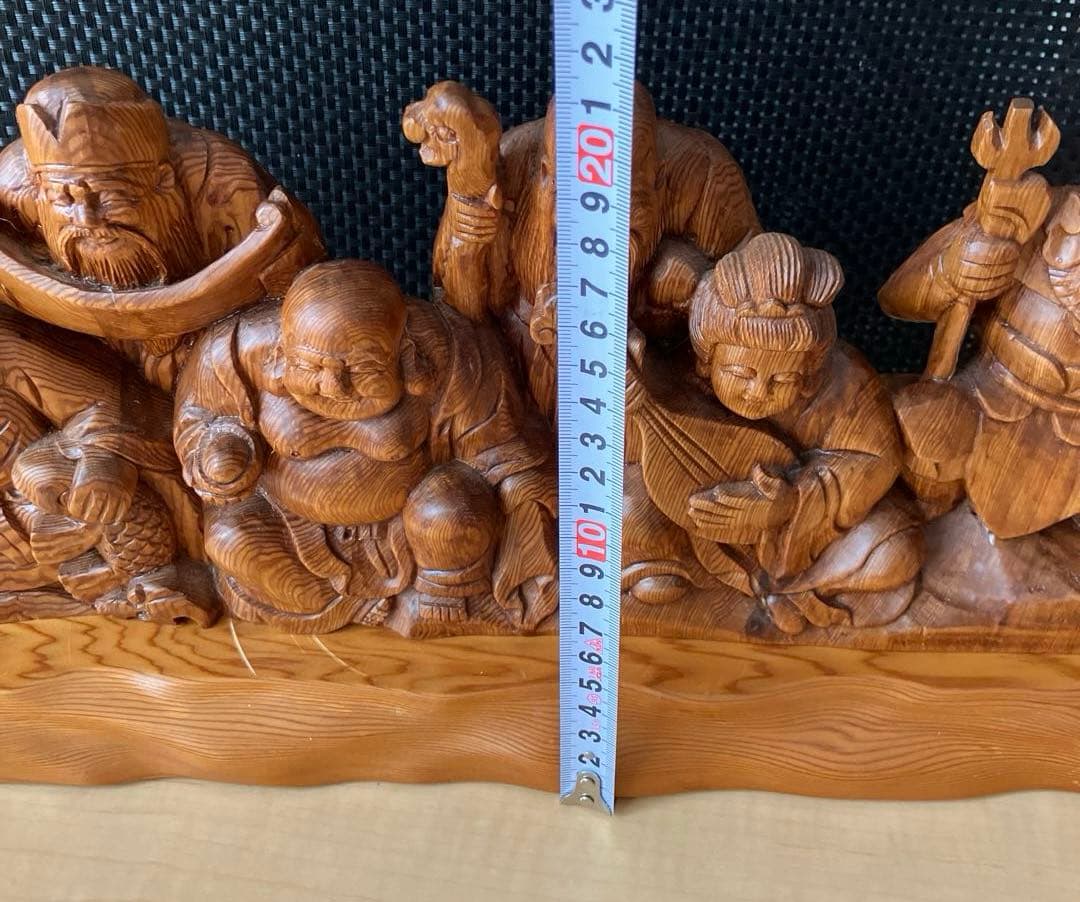木製 七福神 彫刻 約50cm