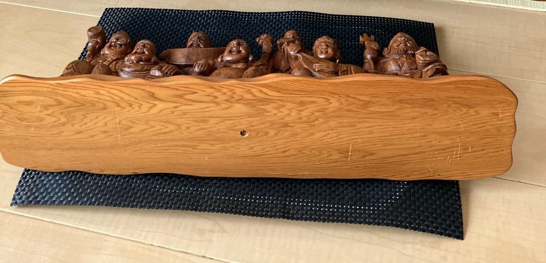 木製 七福神 彫刻 約50cm
