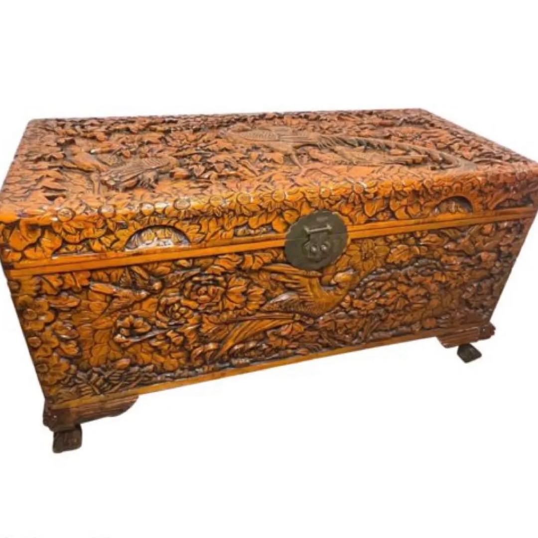 中国　アンティーク家具　大型収納ボックス