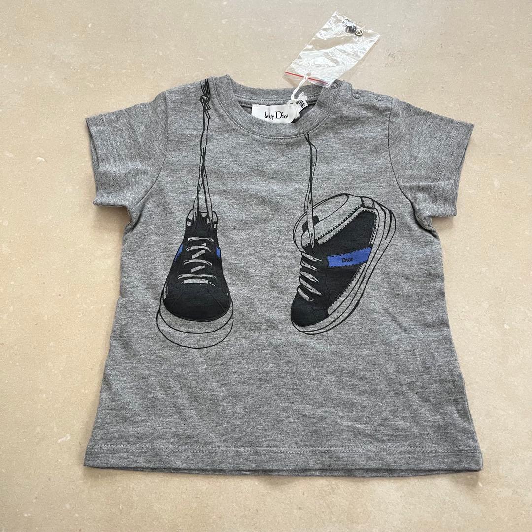 【新品未使用】Baby Dior ベビーディオール グレー Tシャツ 80cm
