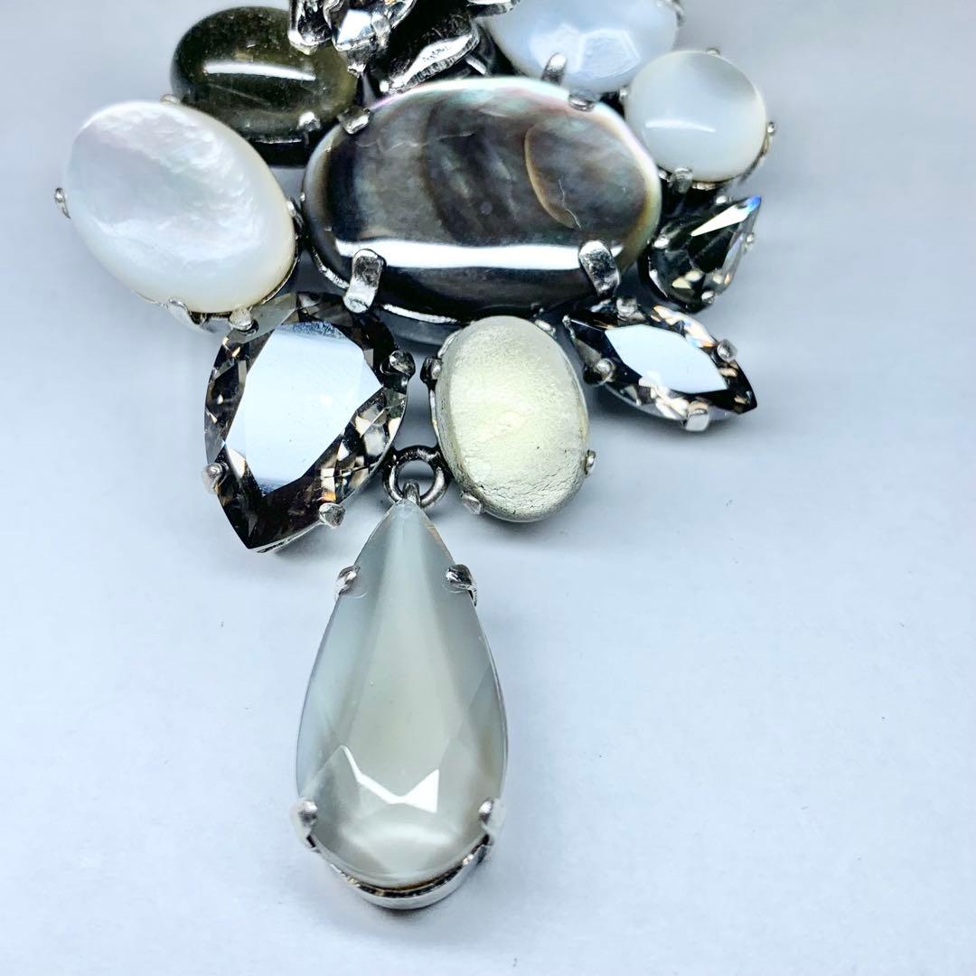 希少 フィリップフェランディス ブローチ ビジュー 蝶装飾 クリスタルストーン