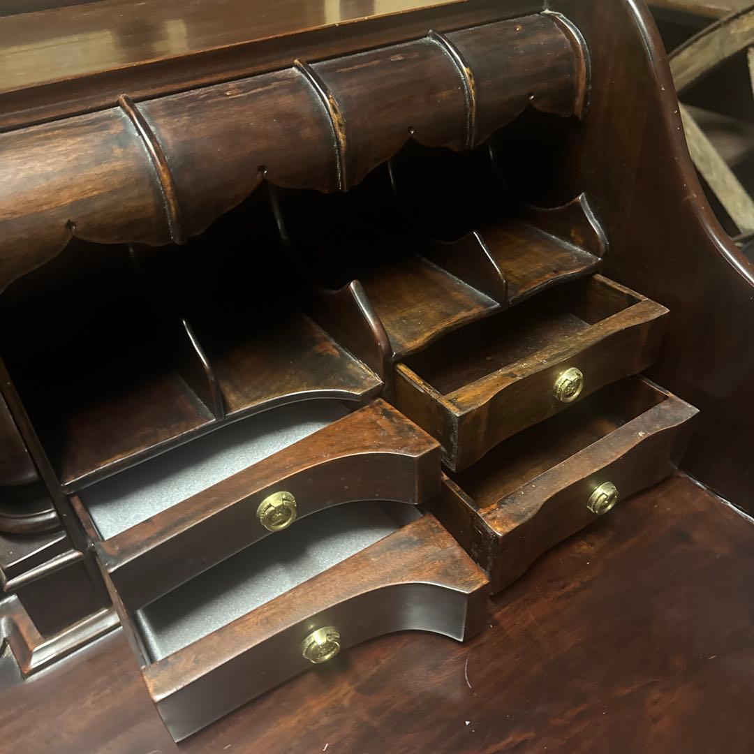 輸入家具　マホガニー　ダークブラウン イギリス　ライティングデスク