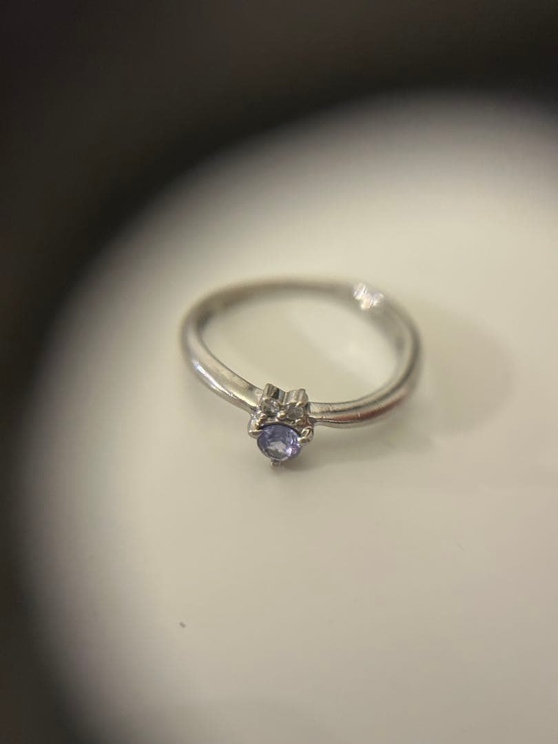 プラチナ900 タンザナイト ダイヤリング