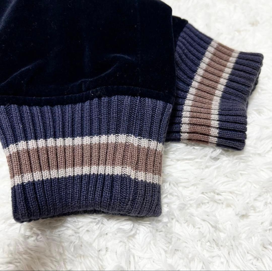 希少 美品 ショット スカジャン ベロア タカ 刺繍 ブルゾン ブラック