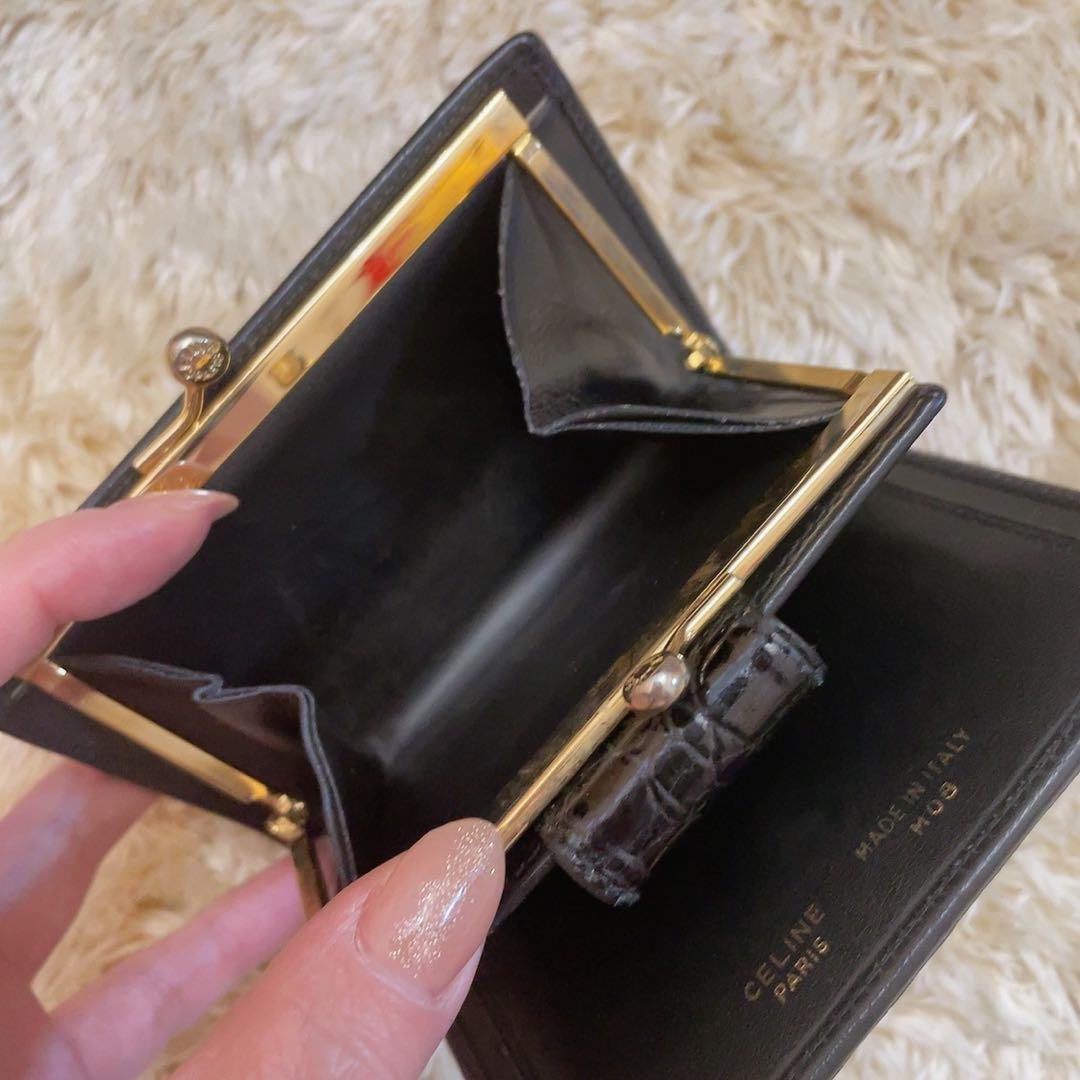 CELINE 二つ折り財布 ブラック　ヴィンテージセリーヌ