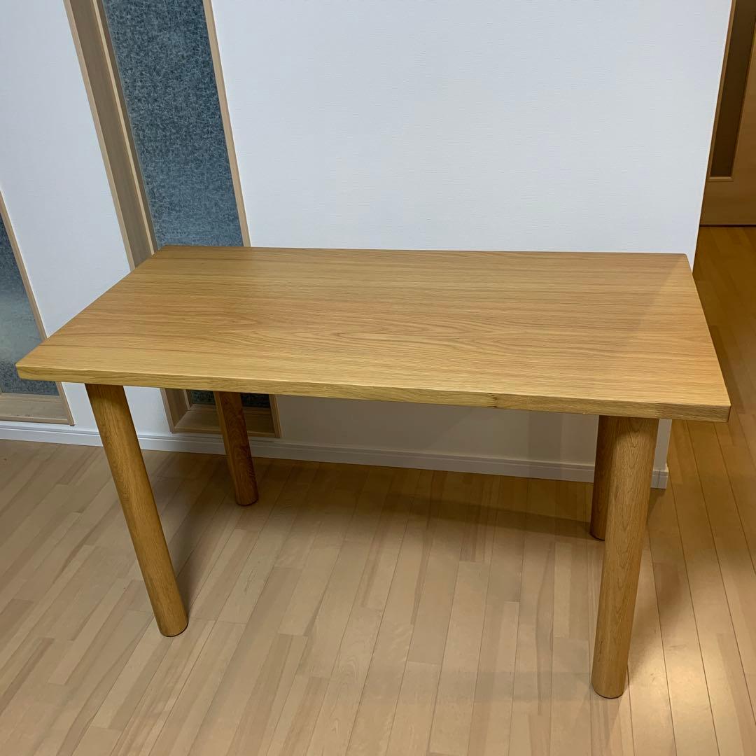 無印良品　オーク無垢材　ダイニングテーブル W1200×D600×H720