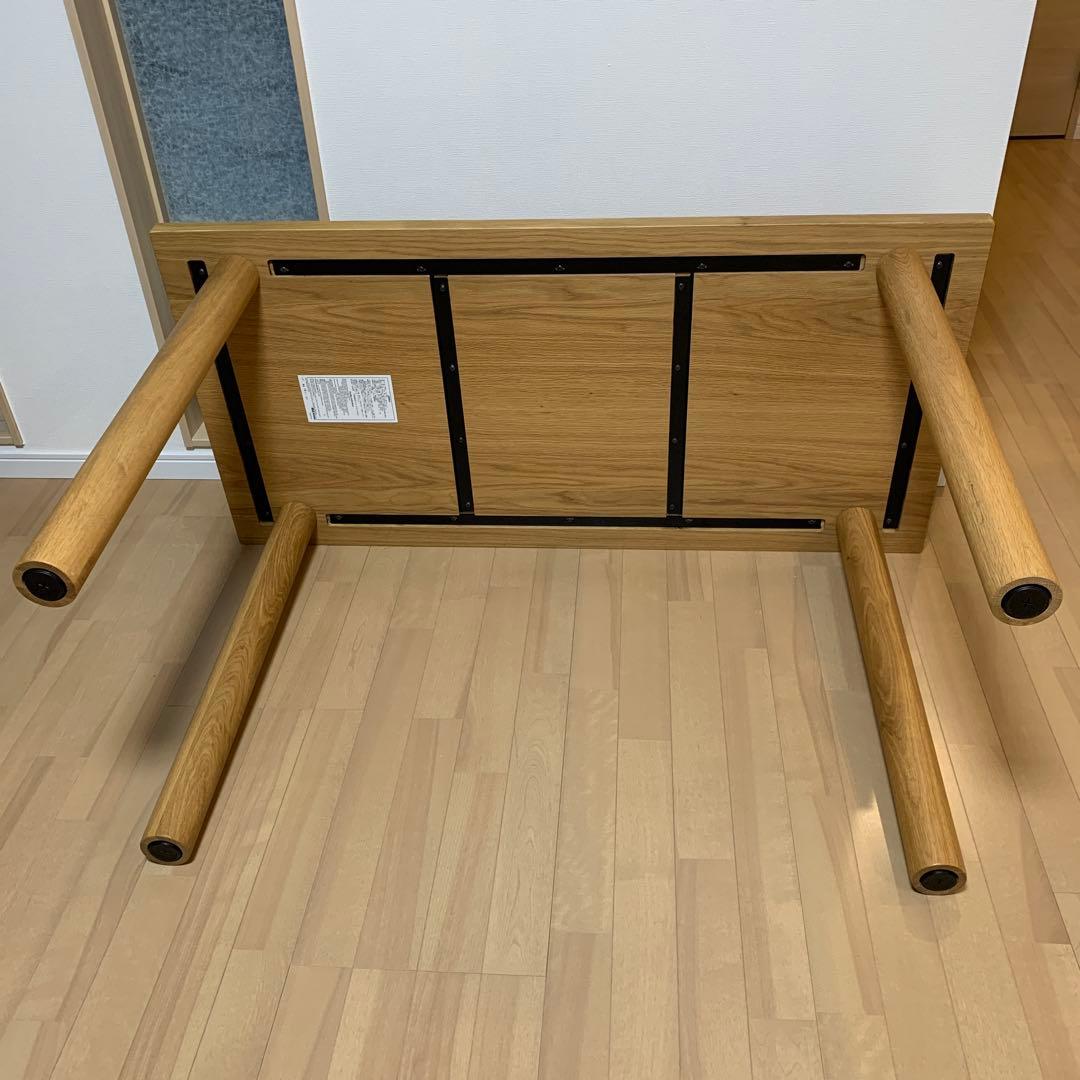 無印良品　オーク無垢材　ダイニングテーブル W1200×D600×H720