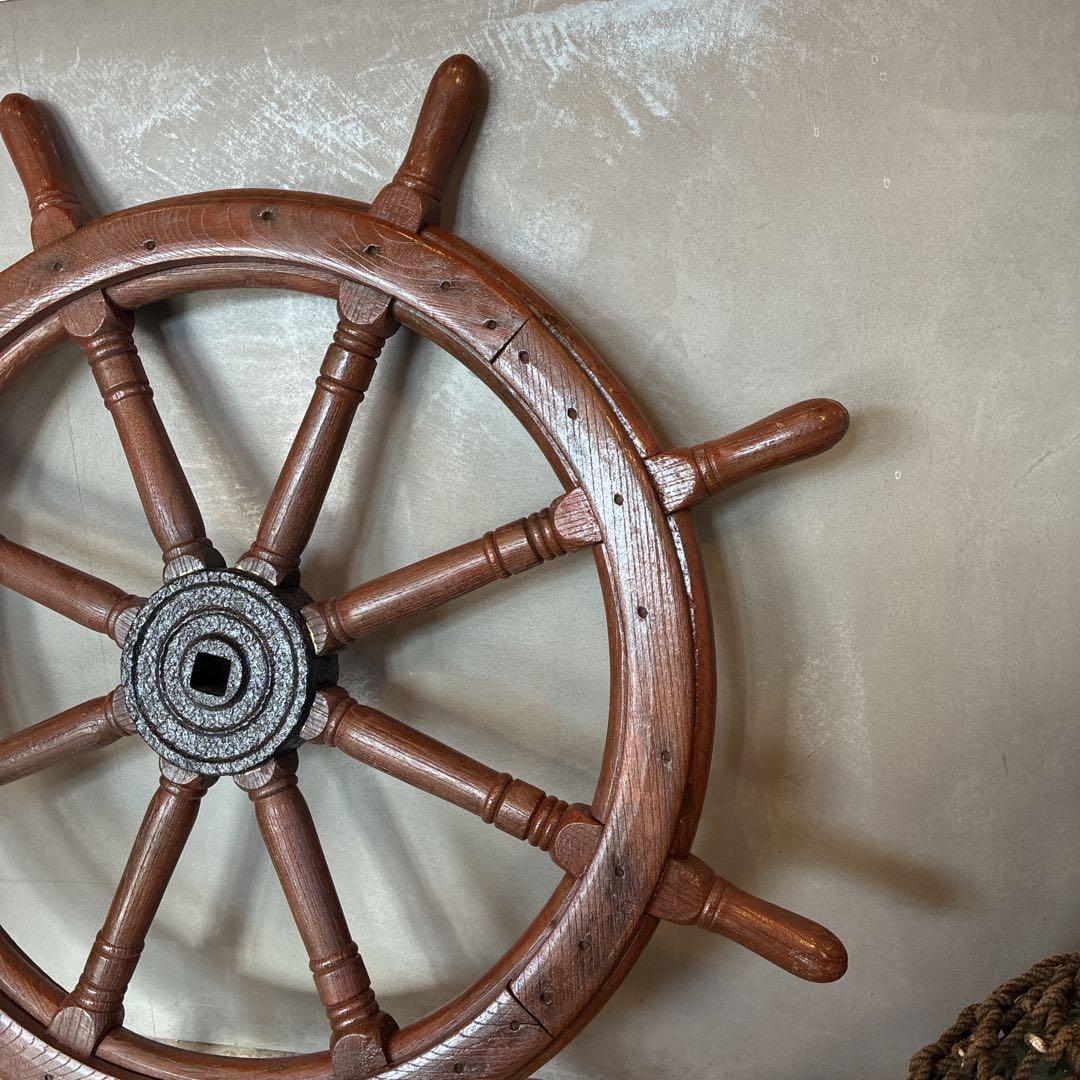 アンティーク舵輪　直径89.5