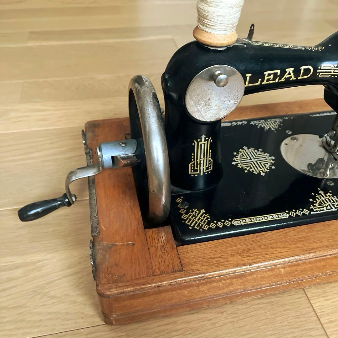 古道具　アンティーク　手回しミシン　LEAD インテリア