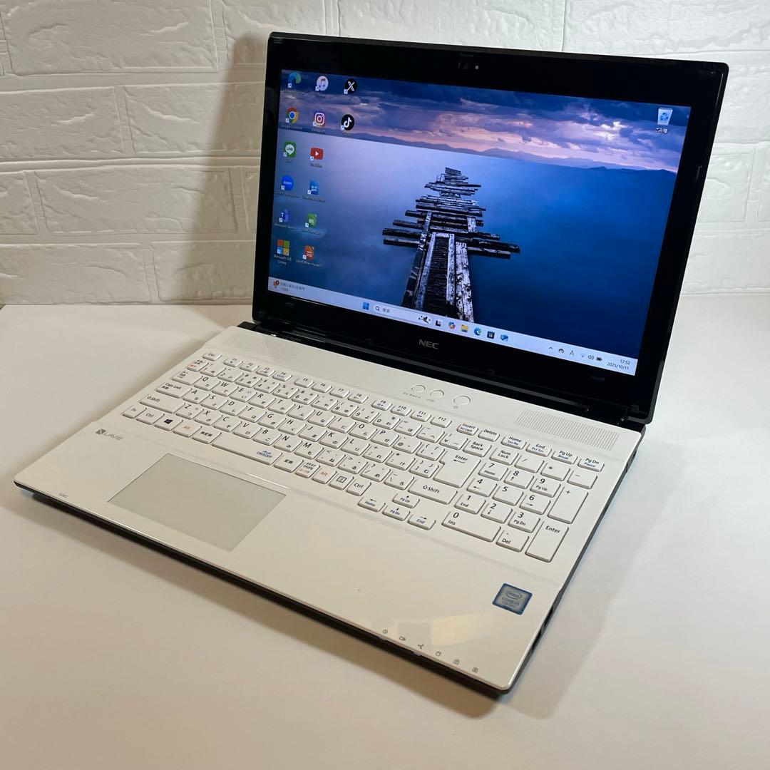 【美品】NEC☆LAVIE☆ホワイト☆i3☆SSD☆サクサク動きすぐ使える