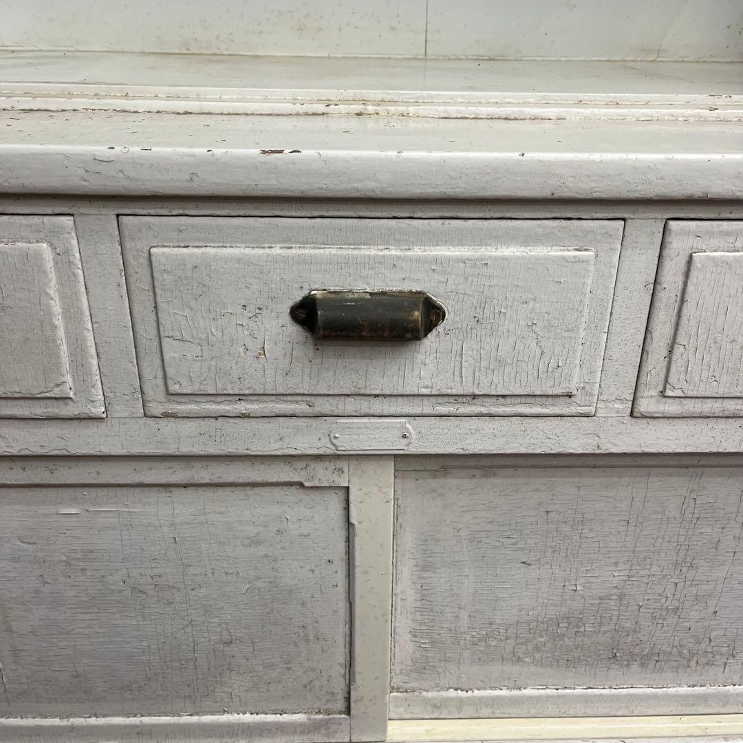 【アンティーク】ドクターキャビネット 医療棚 飾り棚 シャビー ガラス 古家具