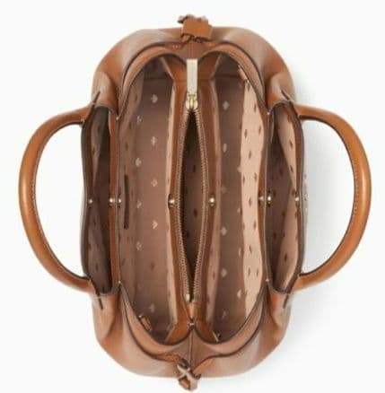 【極美品】ケイトスペード ダンプリング ラージ サッチェル ブラウン レザー