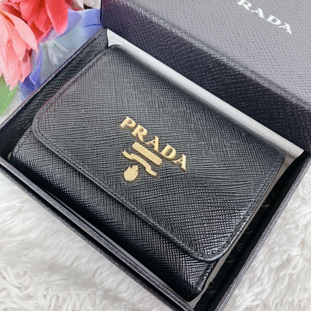 asm ✨PRADA 三つ折り財布 サフィアーノ レザー バイカラー