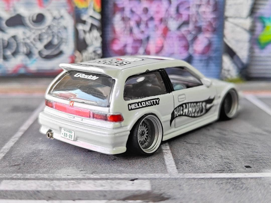 ホットウィールカスタム ホンダ シビック EF9 パープルパール☆トミカ改造