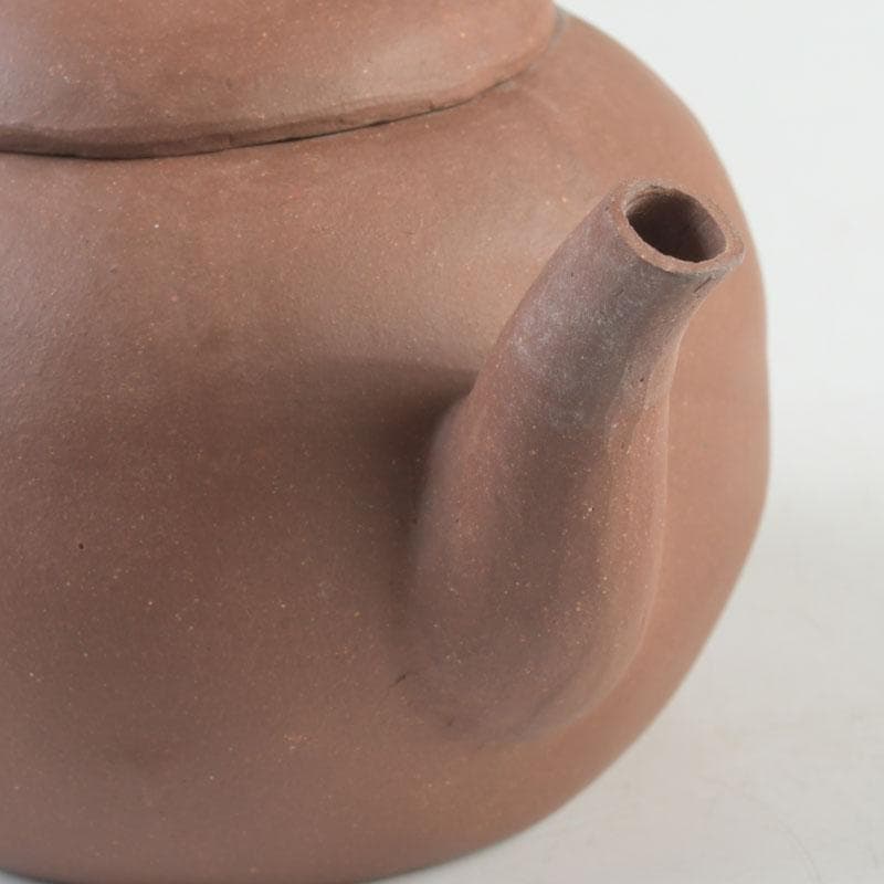 煎茶道具　常滑焼　三代山田陶山製　紫砂　朱泥　急須　共布共箱　V　9568