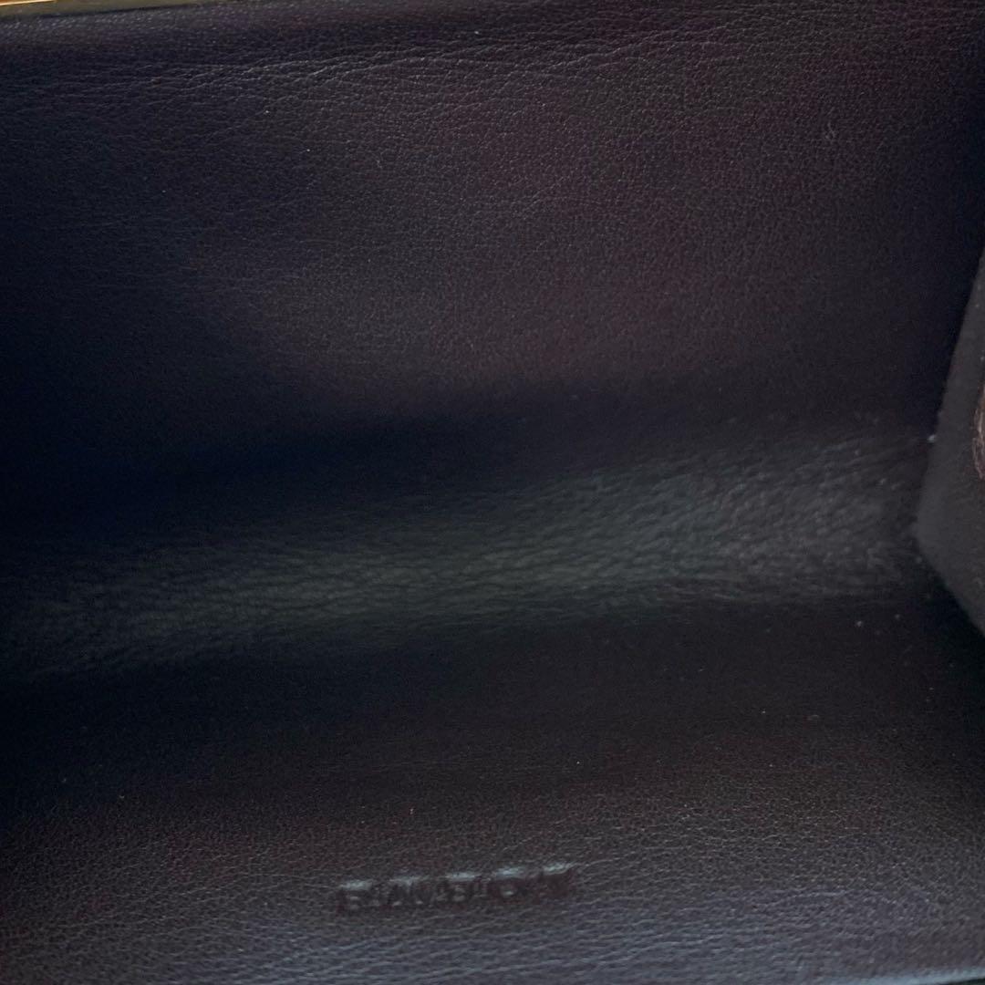 d*4様 LOEWE ロエベ ケース がま口 小銭入れ ブラック レザー