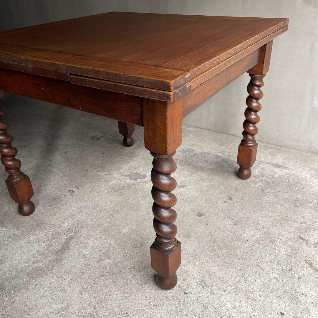 イギリス　アンティーク家具 ドローリーフテーブル 拡張テーブル　オーク