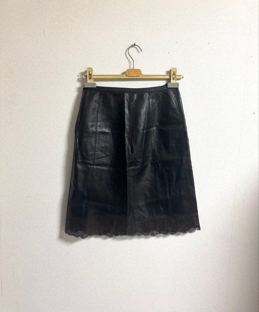 GUCCI グッチ レザー スカート