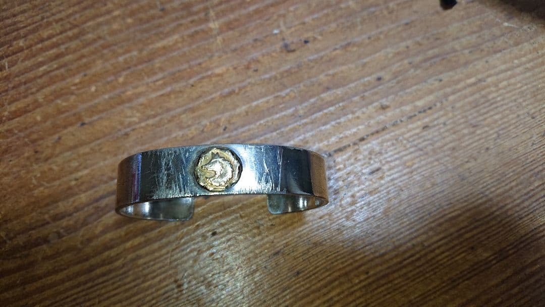 TADY &KING oldタイプ シルバー バングル 金色装飾