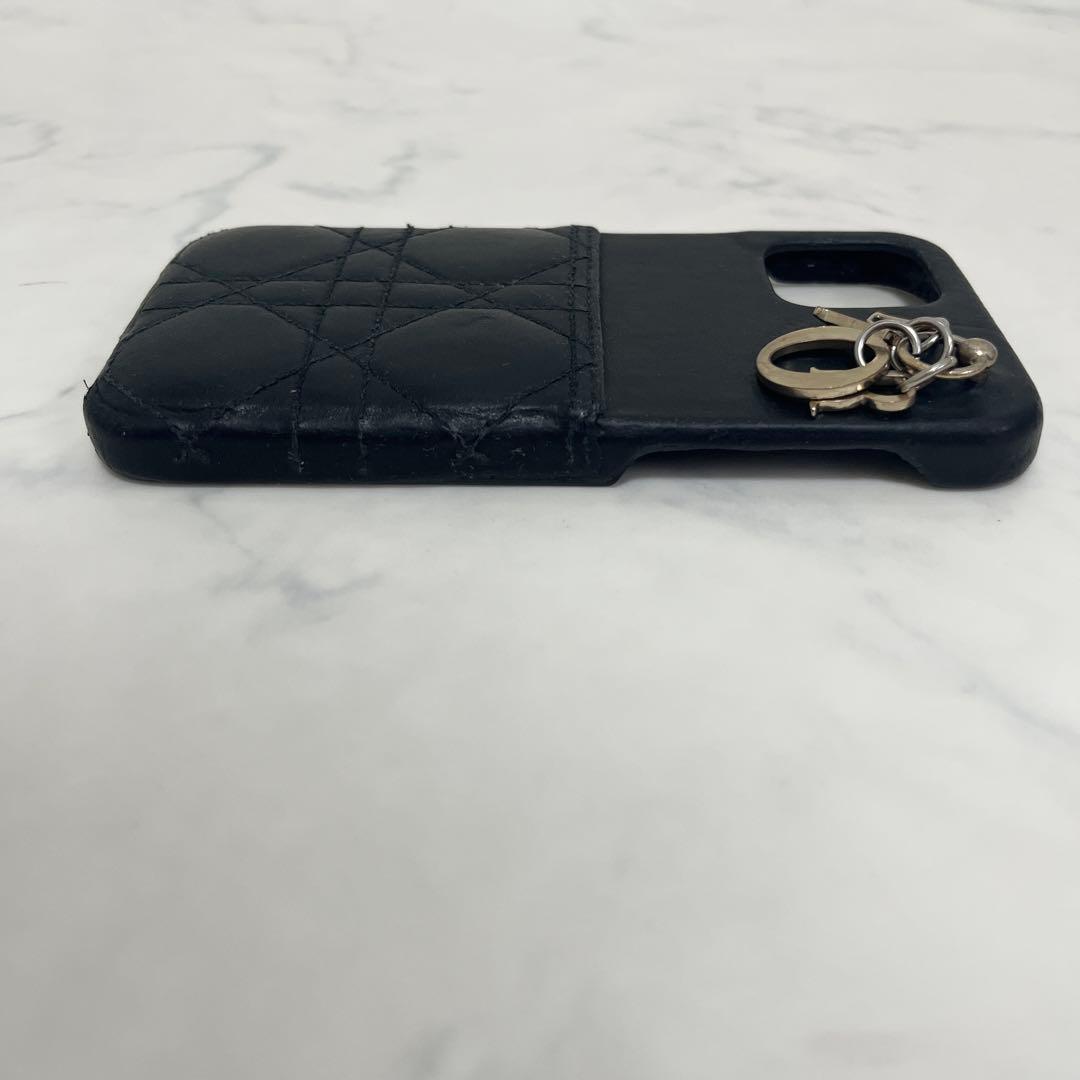 レディディオール iPhone13 カナージュ ロゴ金具 ケース レザー