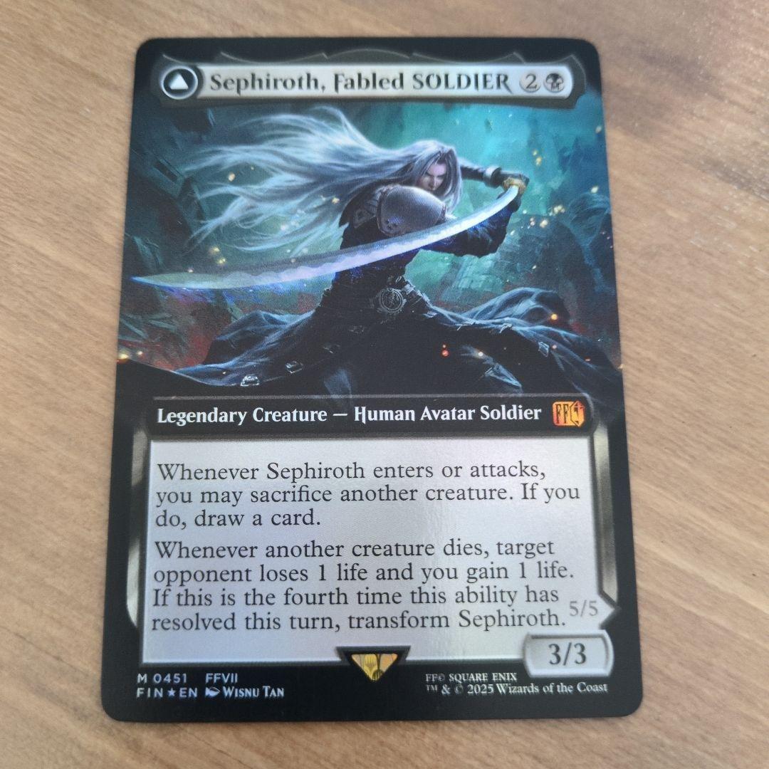 【Bundle限定/拡張Foil】威名のソルジャー、セフィロス/片翼の天使（英）