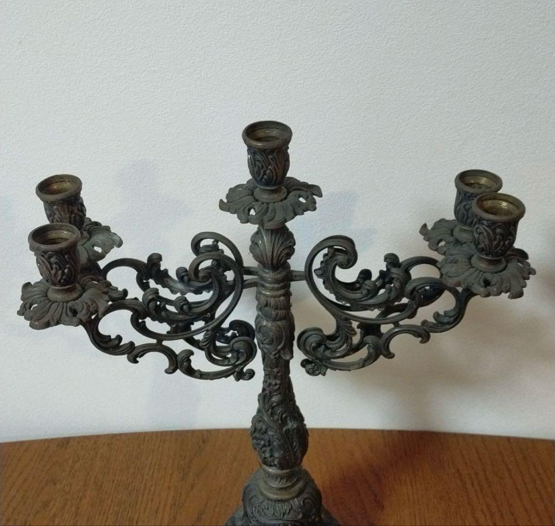 イタリア製　アンティークキャンドルスタンド