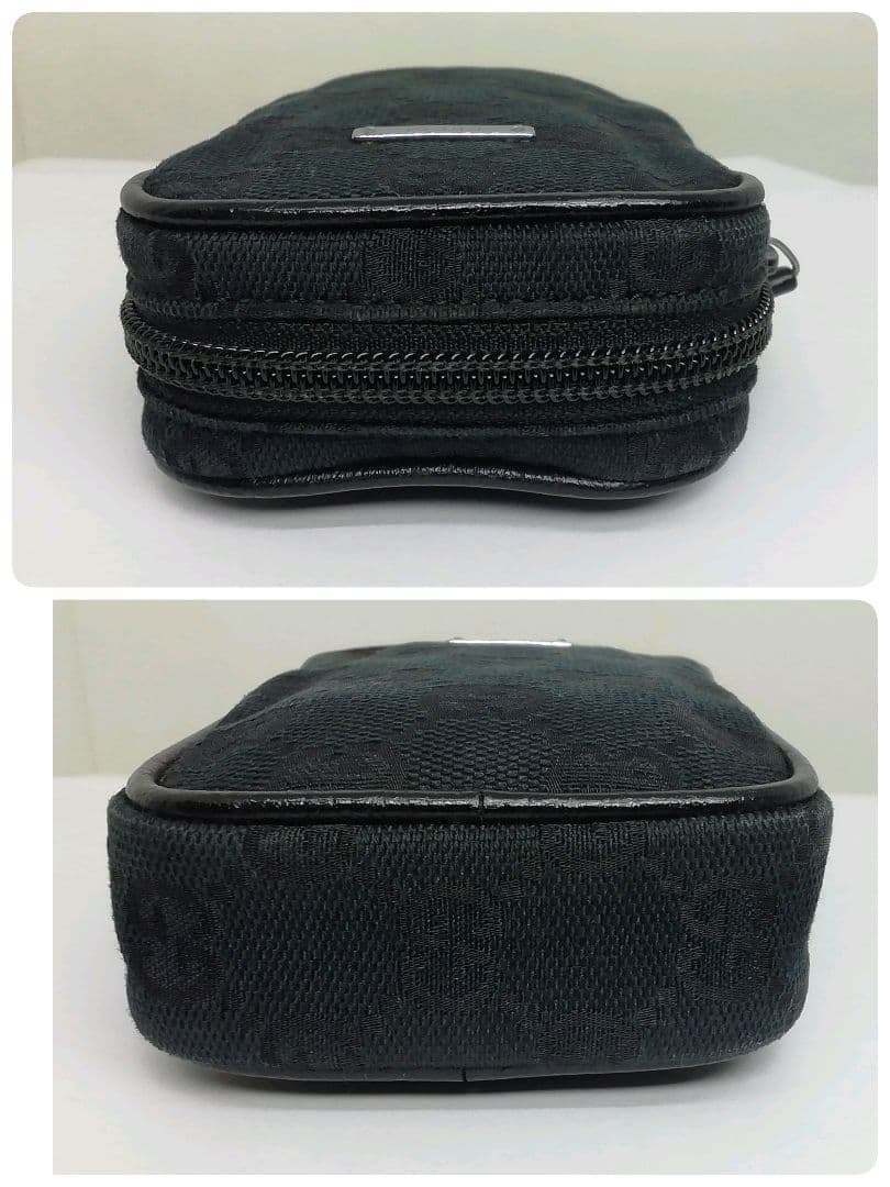 GUCCI　グッチ　キャンバス ブラック シガレットケースポーチ　タバコ入れ