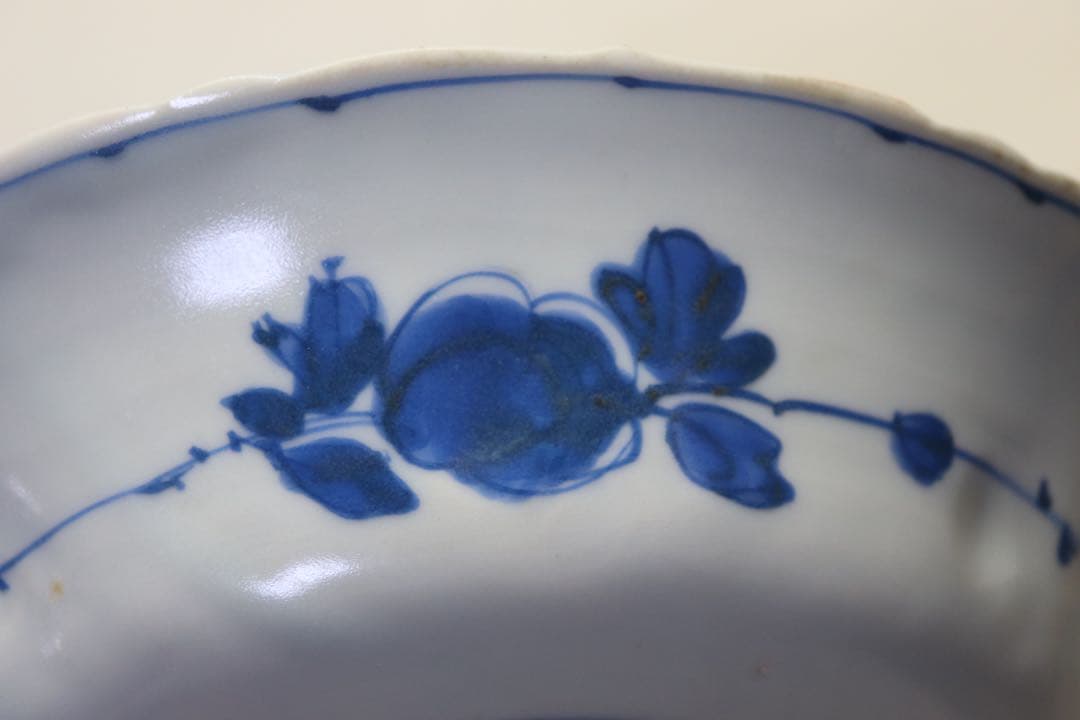 中国　明時代　染付鉢　芙蓉手　送料込み0516