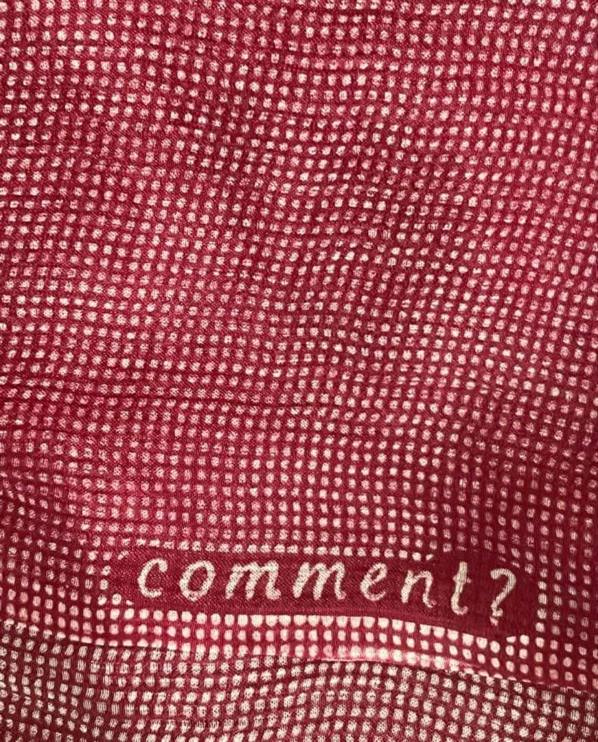 江戸小紋　廣瀬染工場　comment? シルクストール