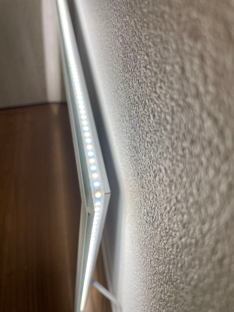 【タックのコン】LEDタッチセンサー付きミラー ホワイト50x70