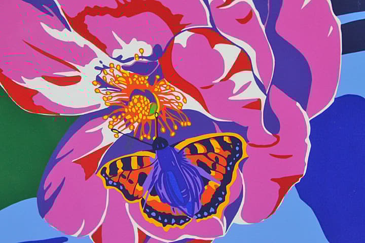 ヒロヤマガタ 【ハイビスカス】 シルクスクリーン