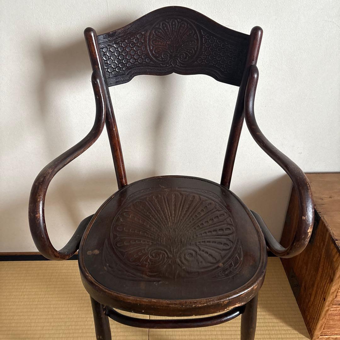 希少ベンドウッドアームチェア●曲木木製チェア●J &J.Kornビーチ材