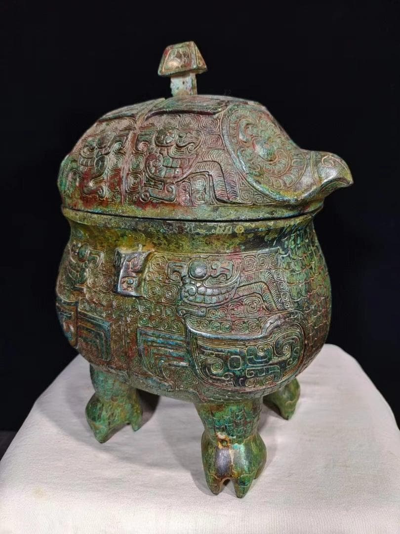 中国古美術品·旧蔵珍品·古青銅器·婦好鸮卤酒具·装酒器·文房置物·風水開運